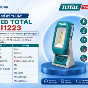 Thông số kỹ thuật Đèn LED Total TWLI1223 gồm những gì