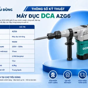 Thông số kỹ thuật Máy đục DCA AZG6