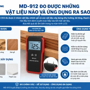 MD-912 đo được những vật liệu nào và ứng dụng