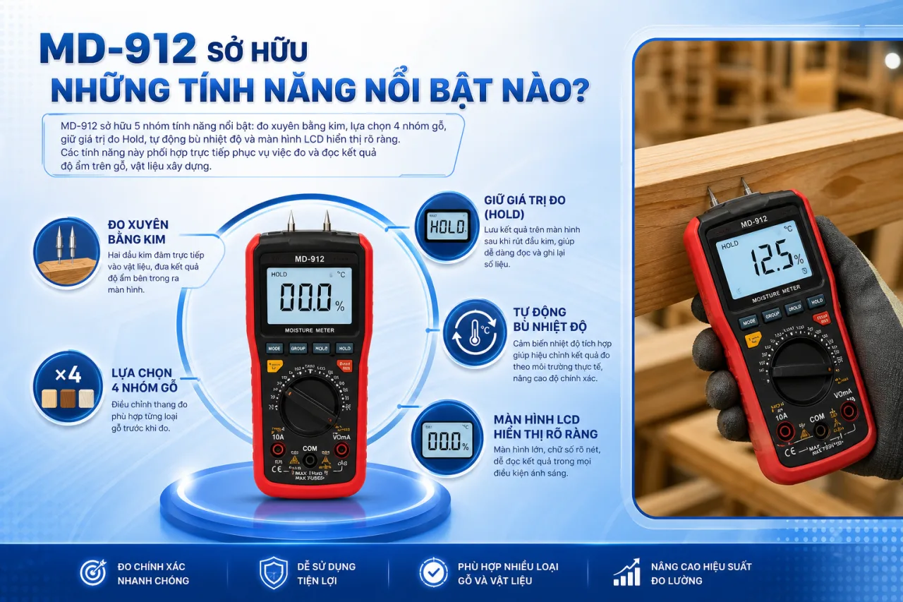 MD-912 sở hữu những tính năng nổi bật nào MD-912 sở hữu những tính năng nổi bật nào