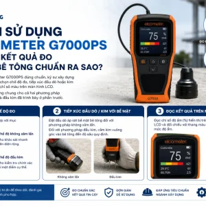 sử dụng Elcometer G7000PS và đọc kết quả đo độ ẩm bê tông chuẩn