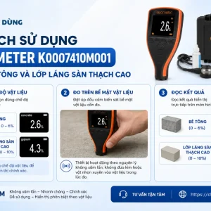 sử dụng Elcometer K0007410M001 để đo bê tông và lớp láng sàn thạch cao
