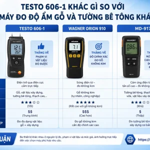 Testo 606-1 khác gì so với máy đo độ ẩm gỗ và tường bê tông khác