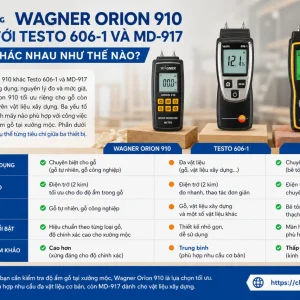 Wagner Orion 910 so với Testo 606-1 và MD-917 khác nhau